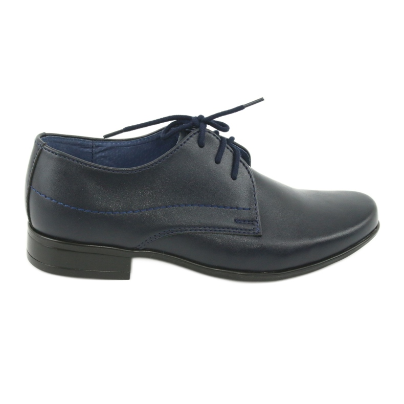 Gregors Boys shoes leather navy blue insert