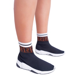 Black sports shoes for women sock G-05