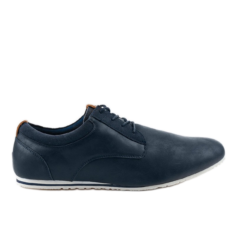Navy blue men's casual shoes 55383