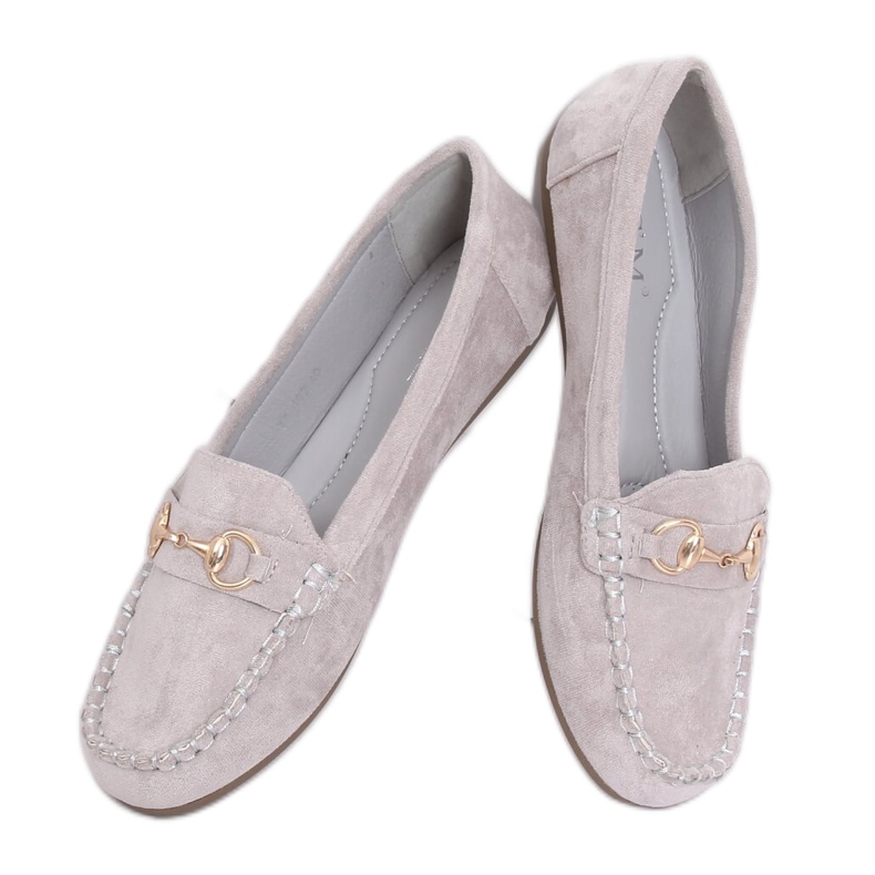Gray suede loafers 77-192 Gray grey