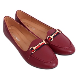 Claret loafers 9F177 Burgundy red