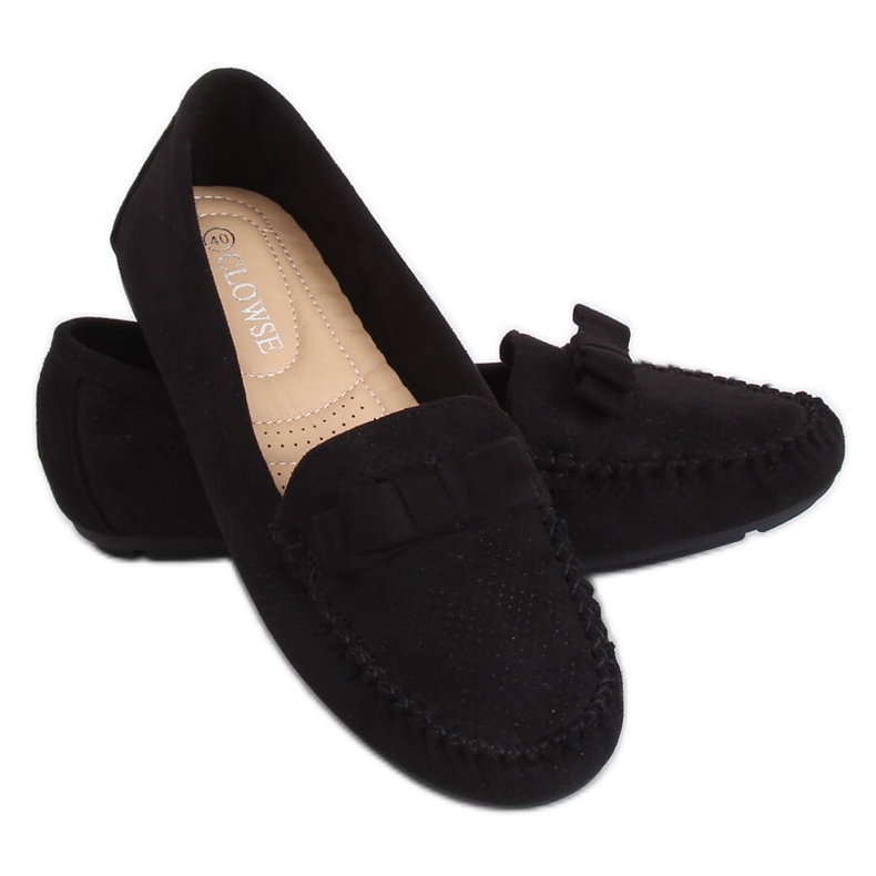 Black suede loafers 9F150 Black