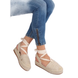 Women's beige espadrilles sandals TU139P Beige