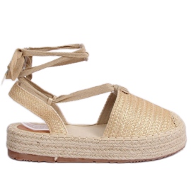 Women's sandals espadrilles gold TU139P Gold golden