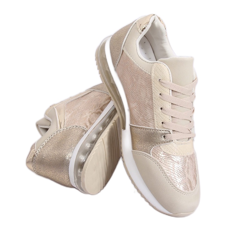 Gold women's sports shoes BL206 Gold golden