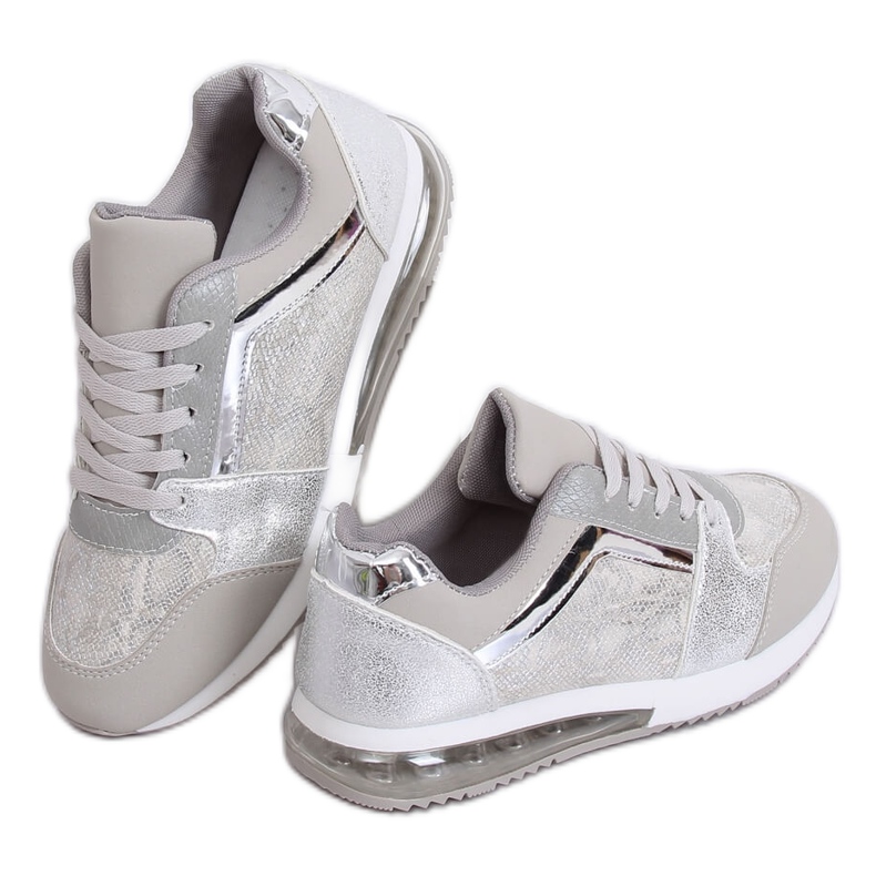 Silver women's sports shoes BL206 Silver II Quality grey