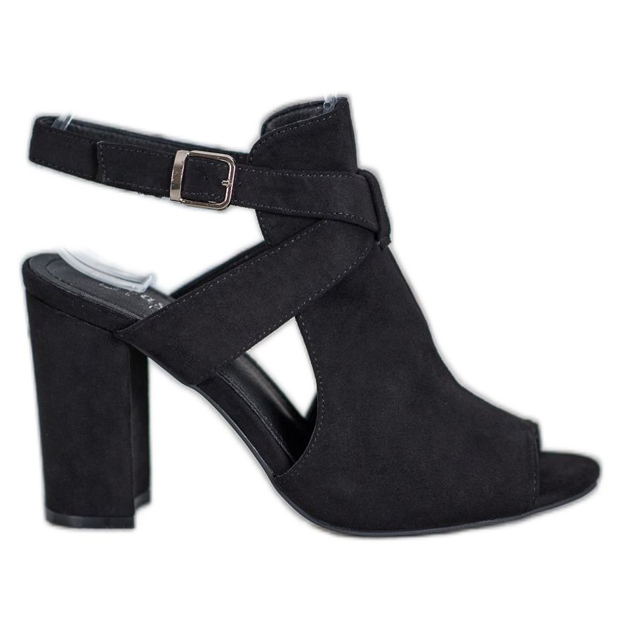 black stylish sandals