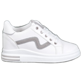 SHELOVET Sports shoes with a hidden wedge white SHELOVET Sports shoes with a hidden wedge white