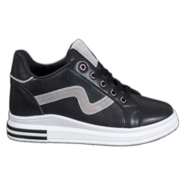 SHELOVET Sports shoes with a hidden wedge black
