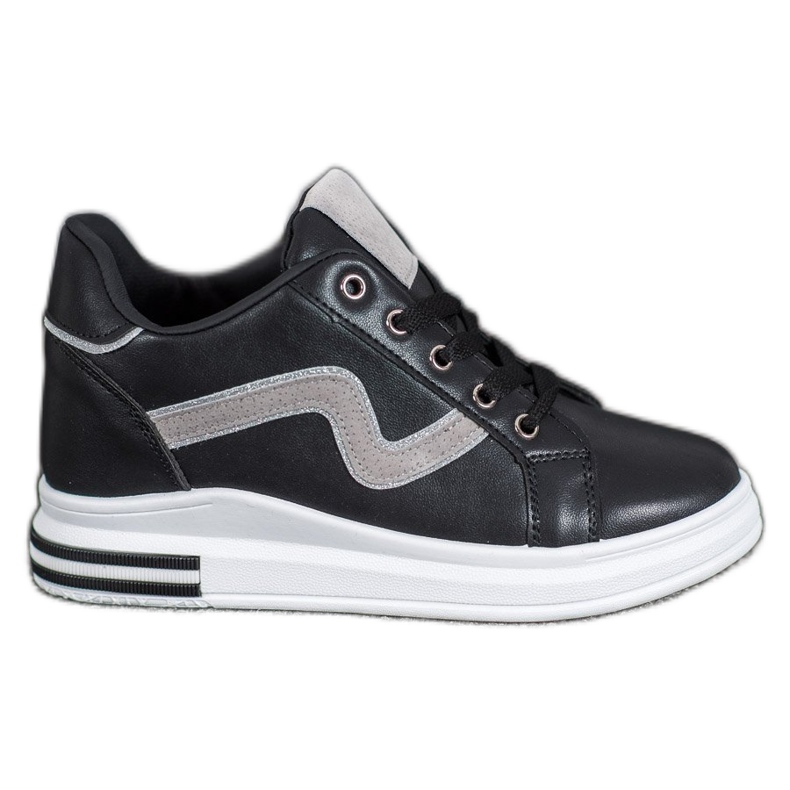 SHELOVET Sports shoes with a hidden wedge black