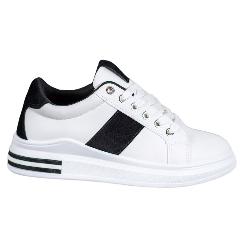 Weide Sport Shoes With Black Inserts white