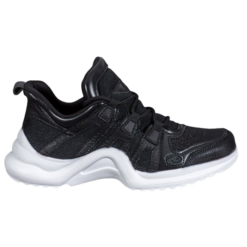 RTX WALK Black Sneakers With Glitter