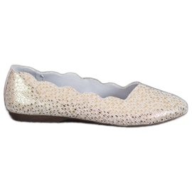 Filippo Fashionable leather ballerinas golden Filippo Fashionable leather ballerinas golden