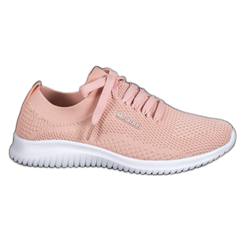 SHELOVET Tied Textile Shoes pink