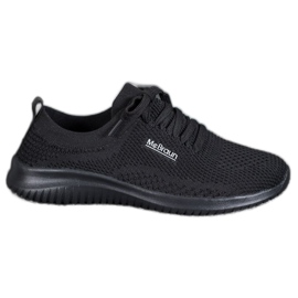SHELOVET Tied Textile Shoes black