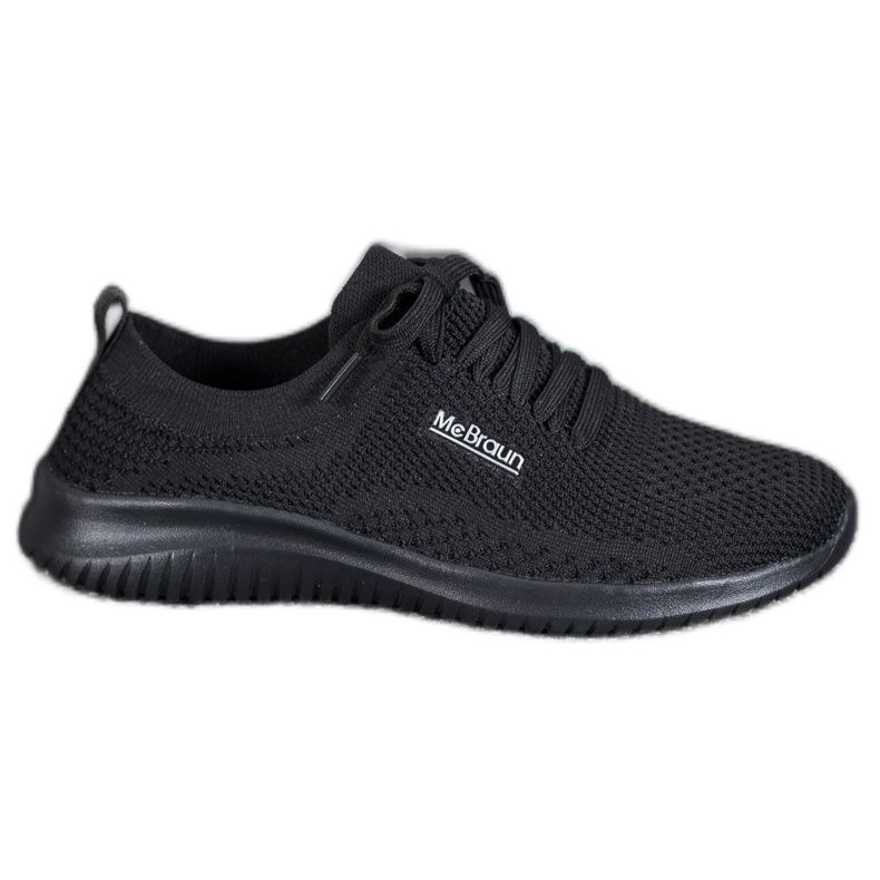 SHELOVET Tied Textile Shoes black SHELOVET Tied Textile Shoes black