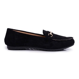 BUGO Black women's shoes suede loafers 99-01A