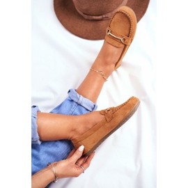 BUGO Brown women's suede loafers 99-01A