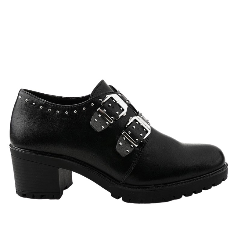 Black brogues with studs on the NC176 block
