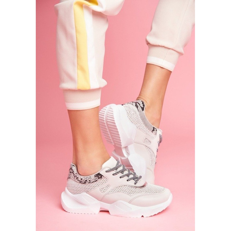 SEA Gray snakeskin women's sports shoes BL192 grey