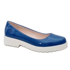Blue, slip on wedge shoes BJ6223-5 Blue, slip on wedge shoes BJ6223-5