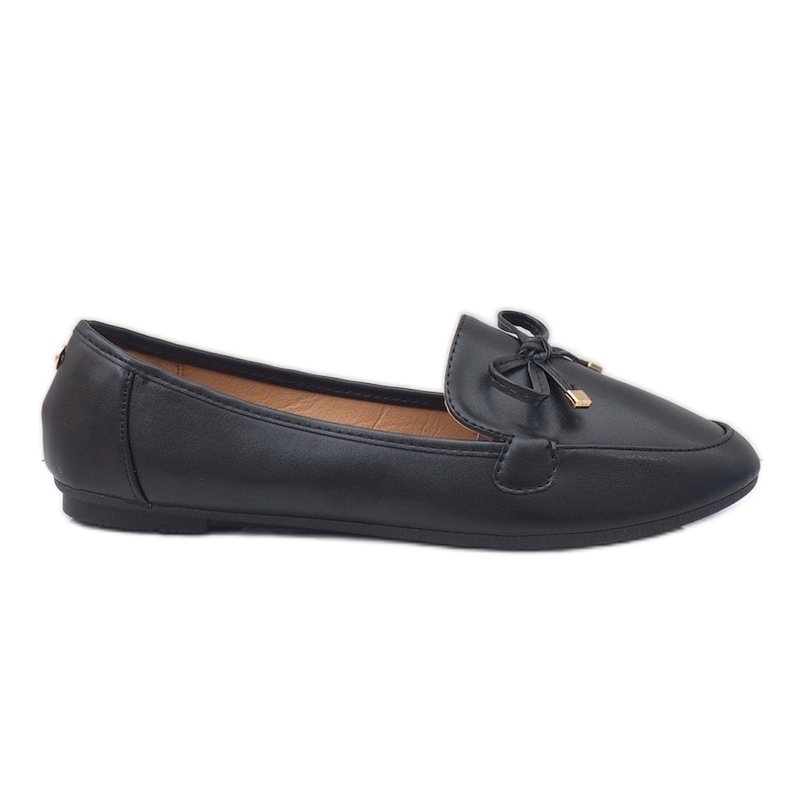 Black eco-leather ballerina loafers 9F175 Black eco-leather ballerina loafers 9F175