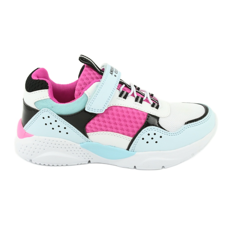 Fashionable American Club ES07 sports shoes white blue pink