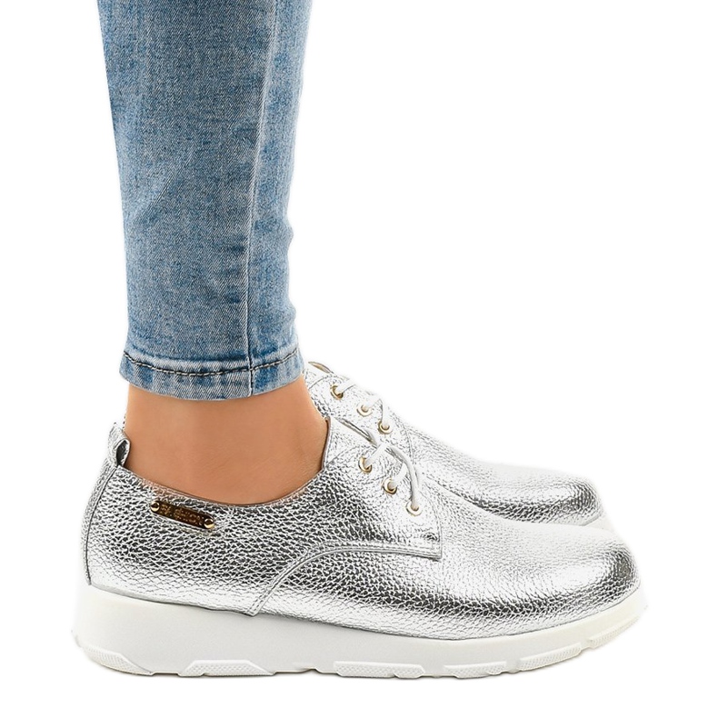 matt silver shoes