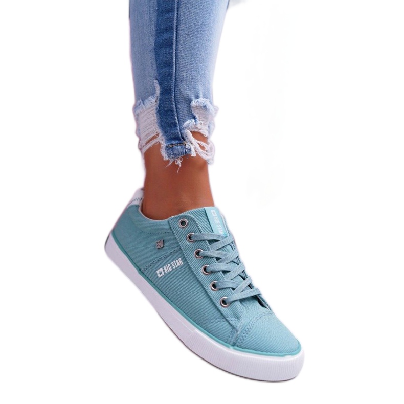 Women's mint sneakers Big Star DD274351 green