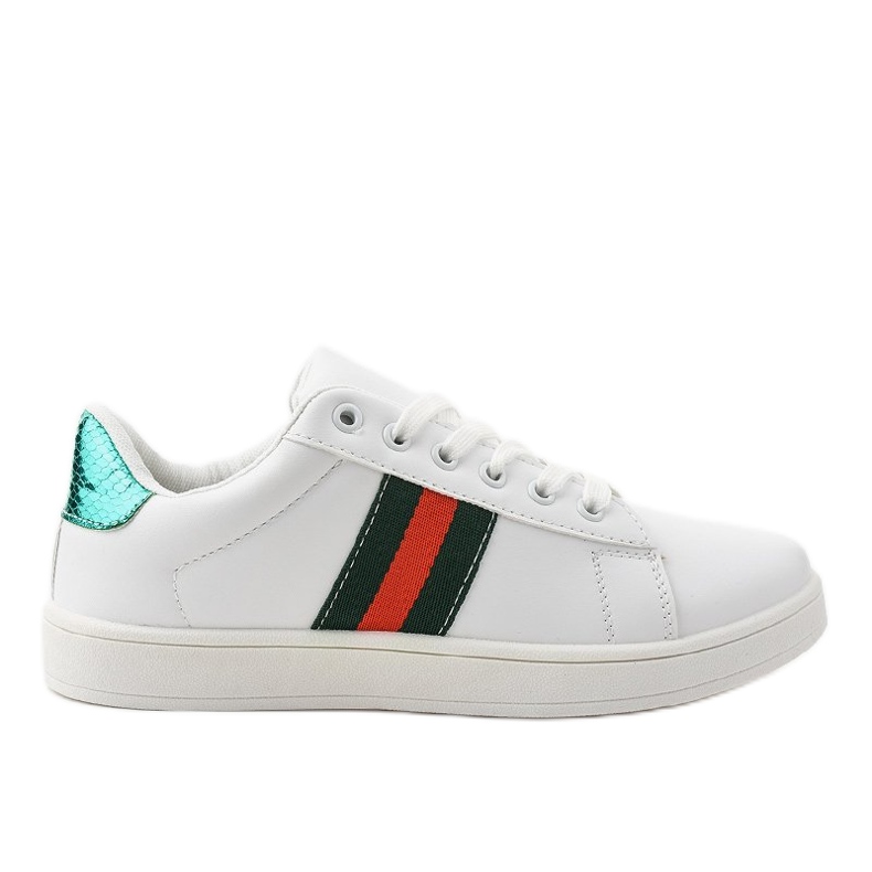 White classic sneakers D1903-313 black red green