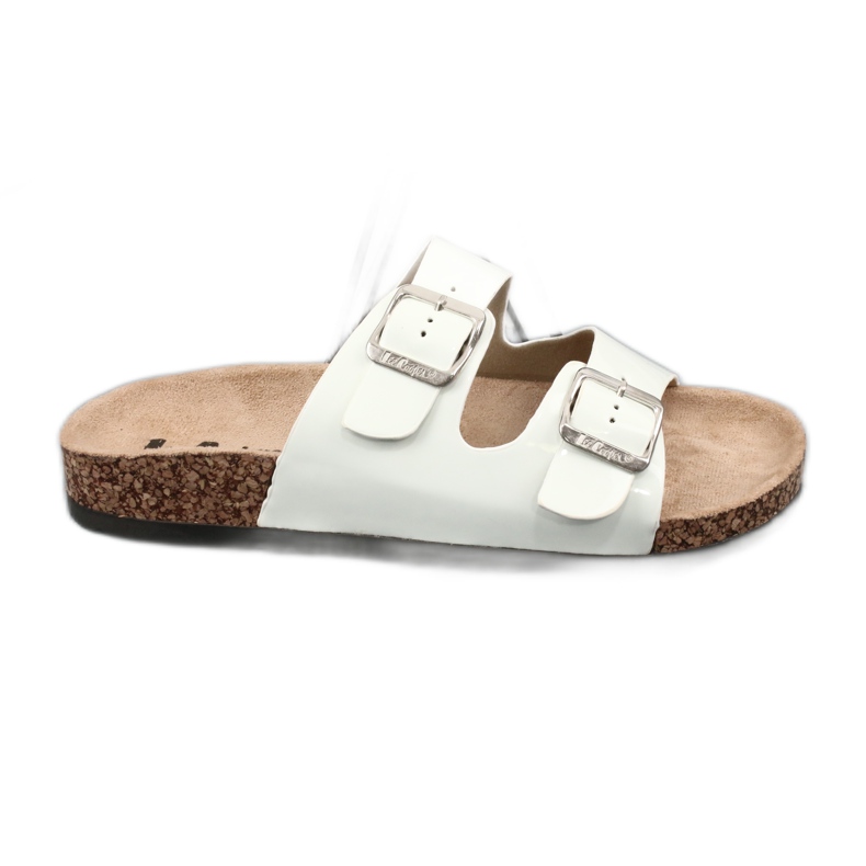 Lacquered anatomical white slippers Lee Cooper 1043-5