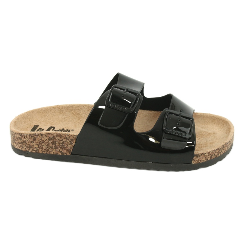 Lacquered anatomical black Lee Cooper 1043 slippers Lacquered anatomical black Lee Cooper 1043 slippers