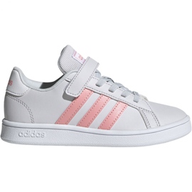Adidas Grand Court C Jr EG6737 shoes white pink Adidas Grand Court C Jr EG6737 shoes white pink