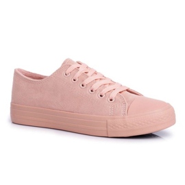 BUGO Pink suede women's sneakers 666-6