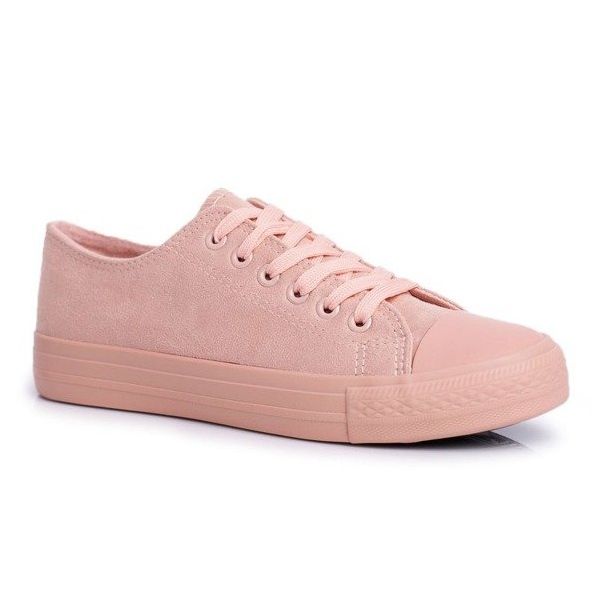 BUGO Pink suede women's sneakers 666-6