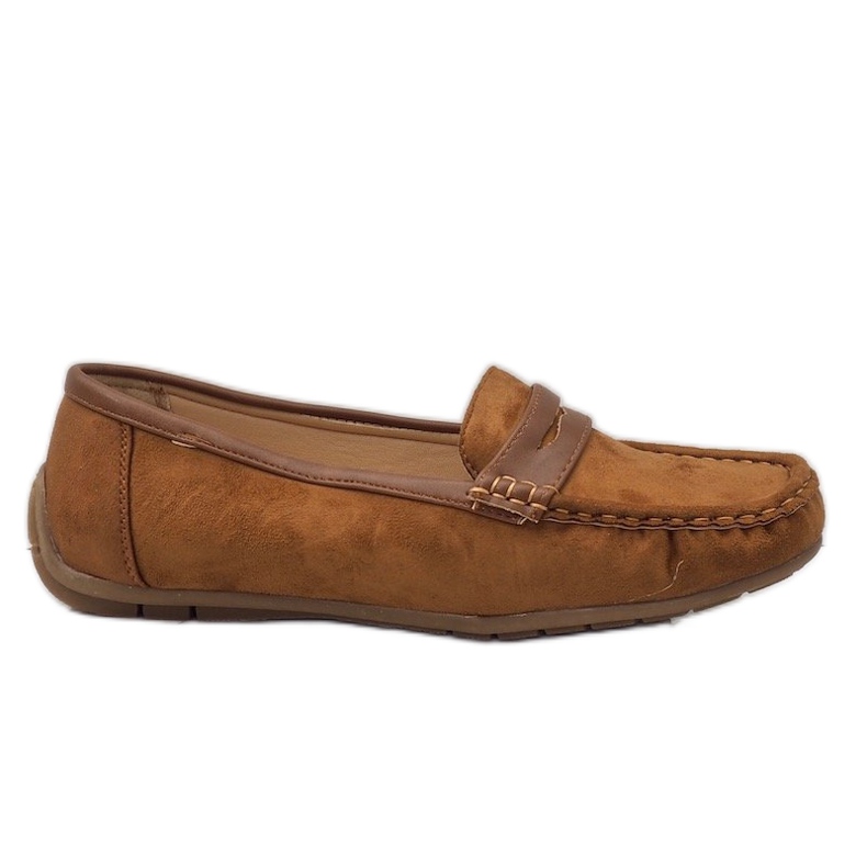 Brown moccasins from ballerinas BO-378