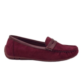 Maroon loafers of ballerinas BO-378 red Maroon loafers of ballerinas BO-378 red