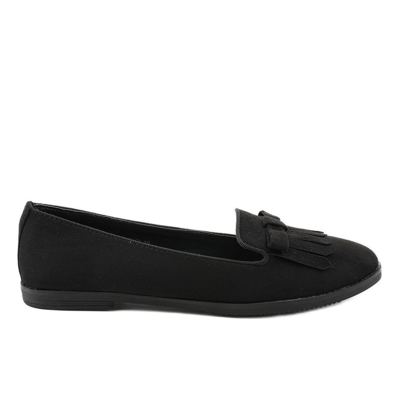 Black eco-suede lordsy loafers 2358