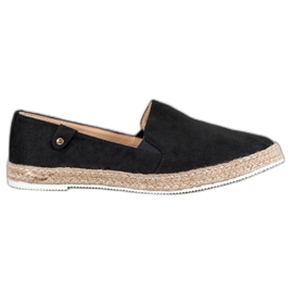 SHELOVET Classic Black Espadrilles