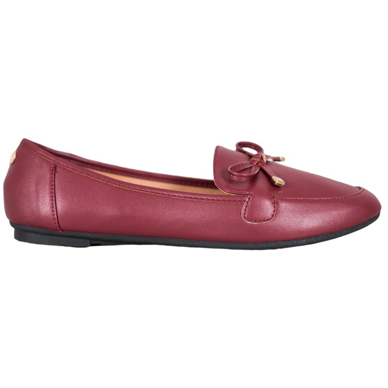 Clowse Elegant burgundy ballerinas red