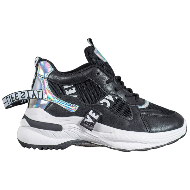 Weide Fashionable Sneakers With Inscriptions black