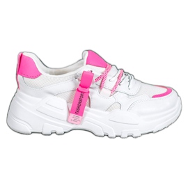 SHELOVET Fashion Sport Sneakers white pink