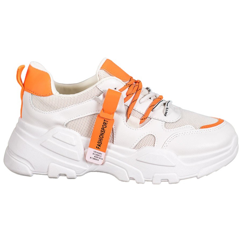 SHELOVET Fashion Sport Sneakers beige orange SHELOVET Fashion Sport Sneakers beige orange