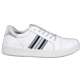 Filippo Leather Shoes On The Platform white