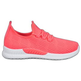 SHELOVET Comfortable Textile Shoes pink