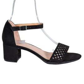 Filippo Elegant sandals on high heels black