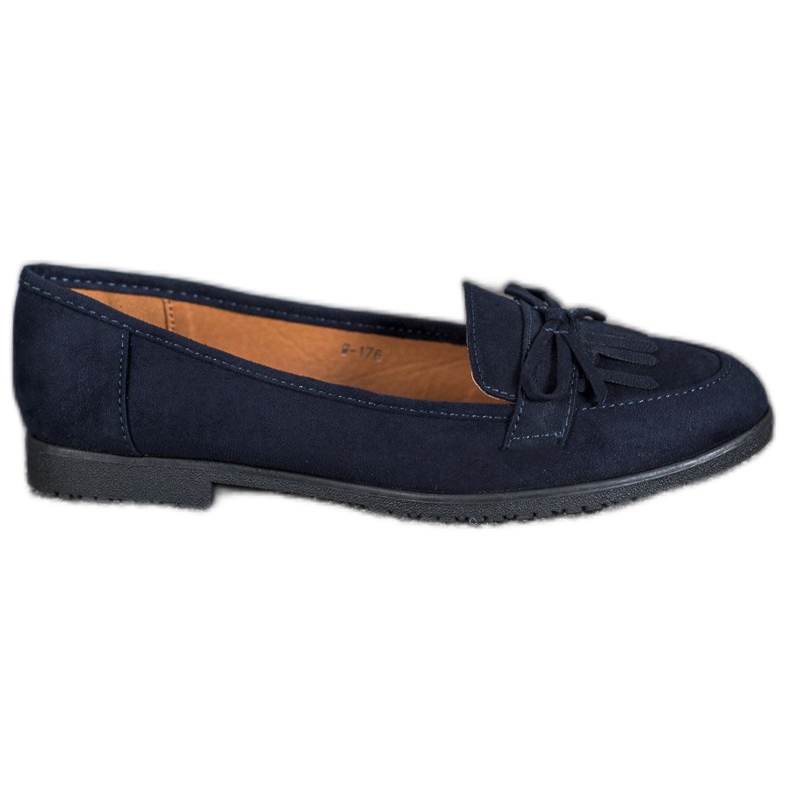 Miss Laura Loafers With A Bow navy blue blue Miss Laura Loafers With A Bow navy blue blue
