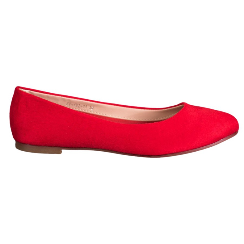 Best Shoes Suede ballerinas red
