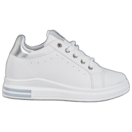 SHELOVET Sneakers With Hidden Wedge white SHELOVET Sneakers With Hidden Wedge white