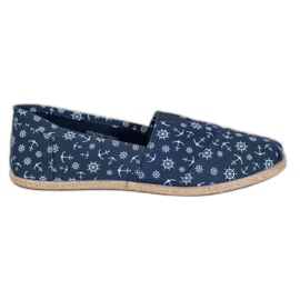 McKey Slipons With Sailor Pattern blue